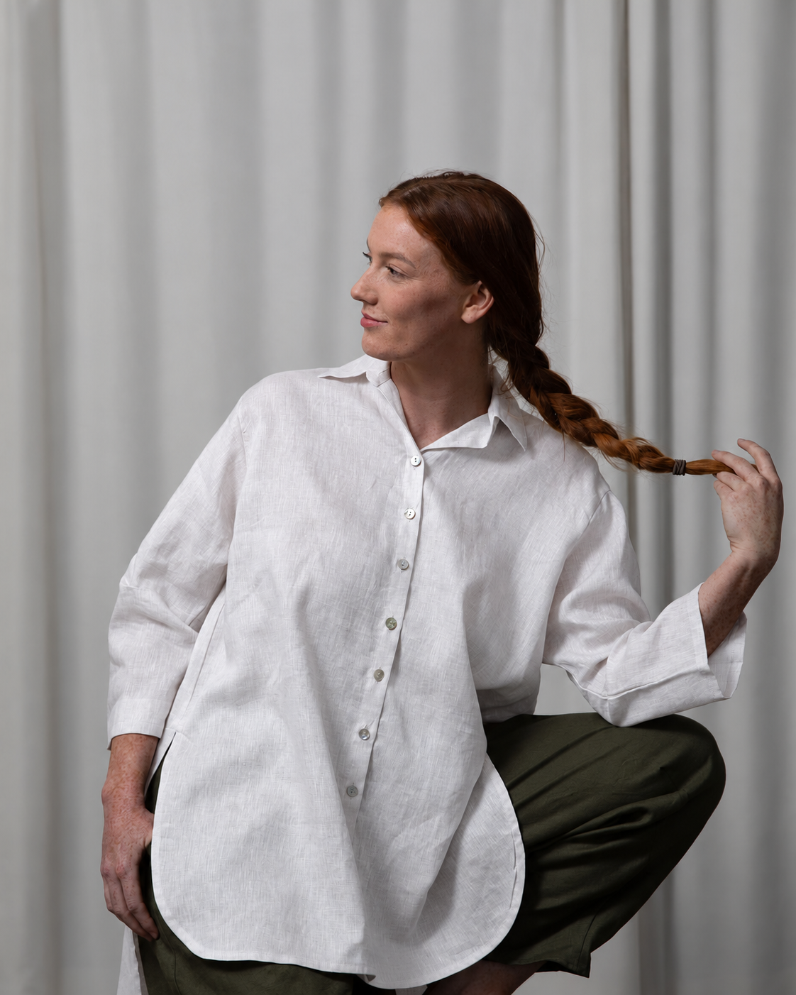 Monet White Linen Shirt - PRE ORDER (SHIPPING 7TH DECEMBER)