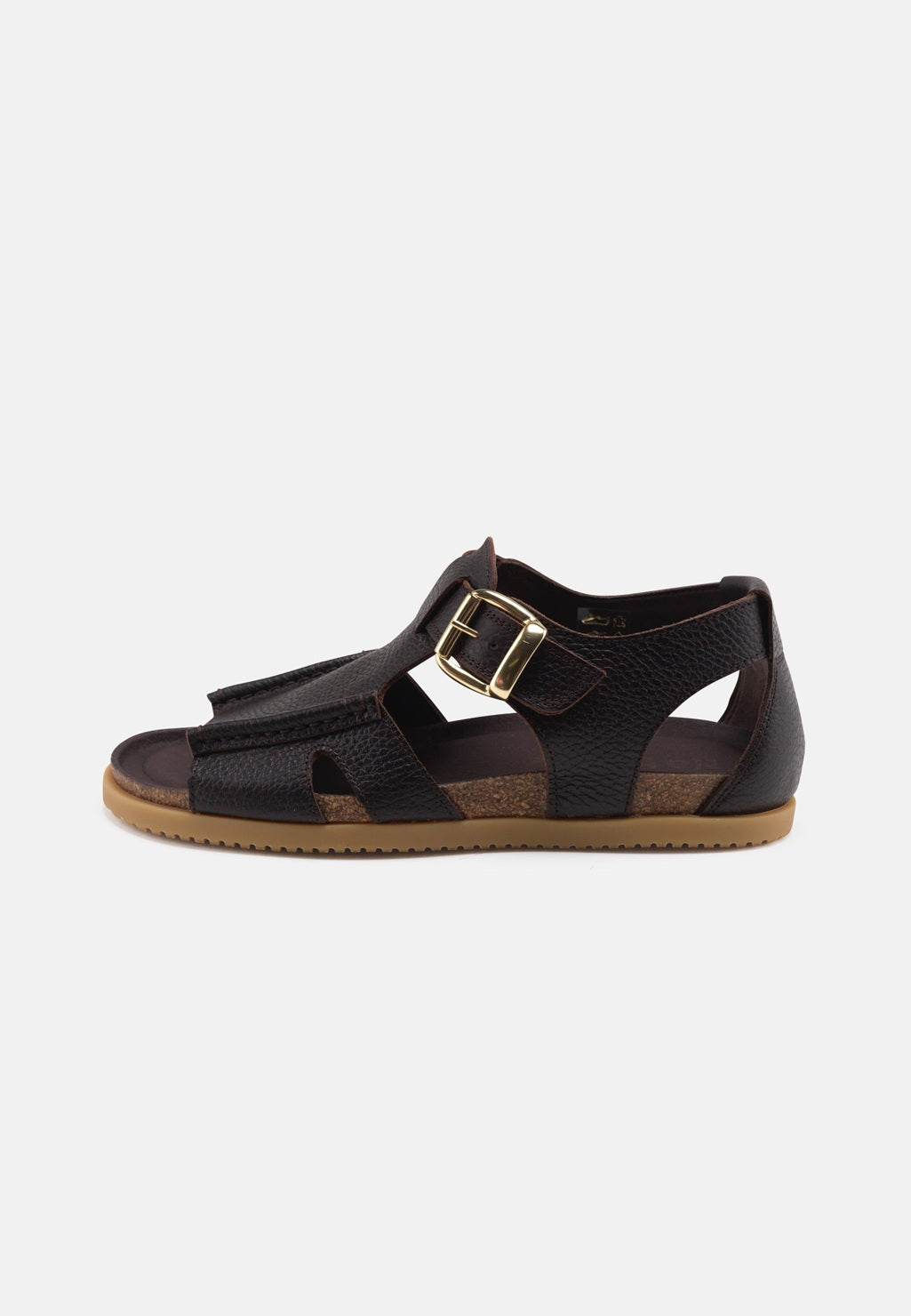 Lene Coffee Leather Sandal