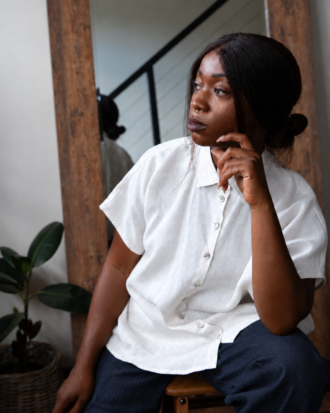 Montana Shirt – White Linen (PRE ORDER - SHIPPING 18TH NOVEMBER)