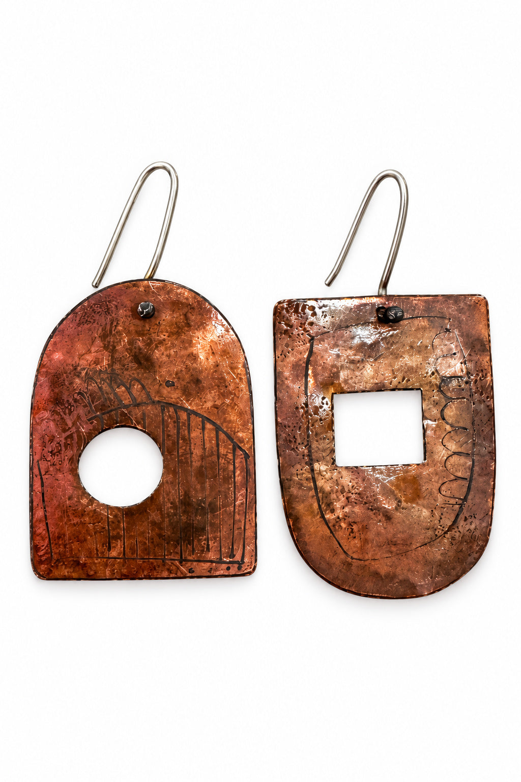 Jane Frances Reilly Copper Apron Earrings 003