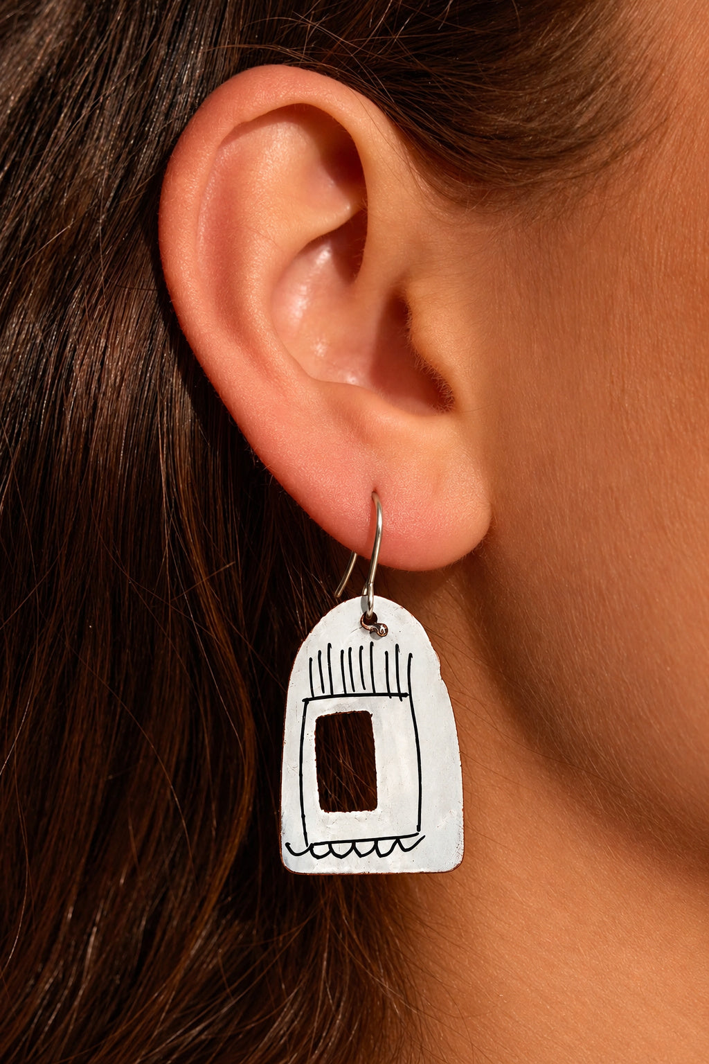Jane Frances Reilly Painted Apron Earrings 005