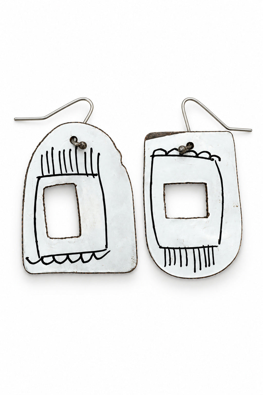 Jane Frances Reilly Painted Apron Earrings 005