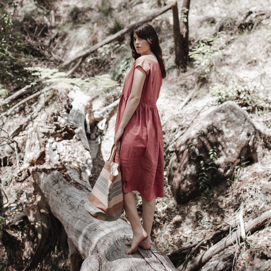 Paige Rosewood Cotton Poplin Dress