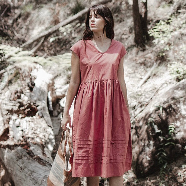 Paige Rosewood Cotton Poplin Dress