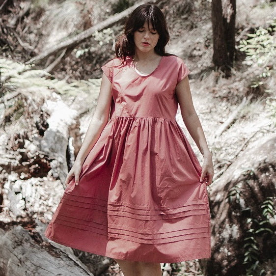 Paige Rosewood Cotton Poplin Dress